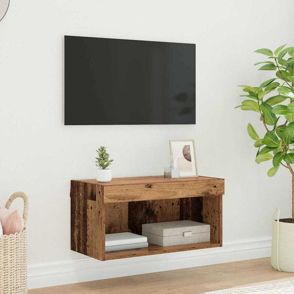 LED TV-Schrank Altholz 60cm
