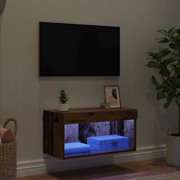 LED TV-Schrank Altholz 60cm