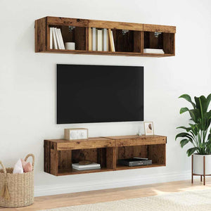 LED TV-Schrank Altholz 60cm