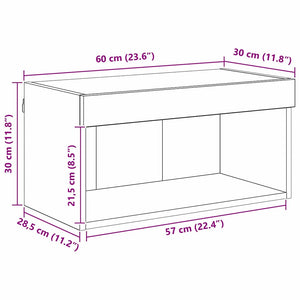 LED TV-Schrank Altholz 60cm