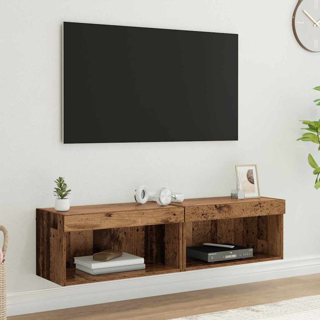 TV-Schrank Set Altholz 60 cm