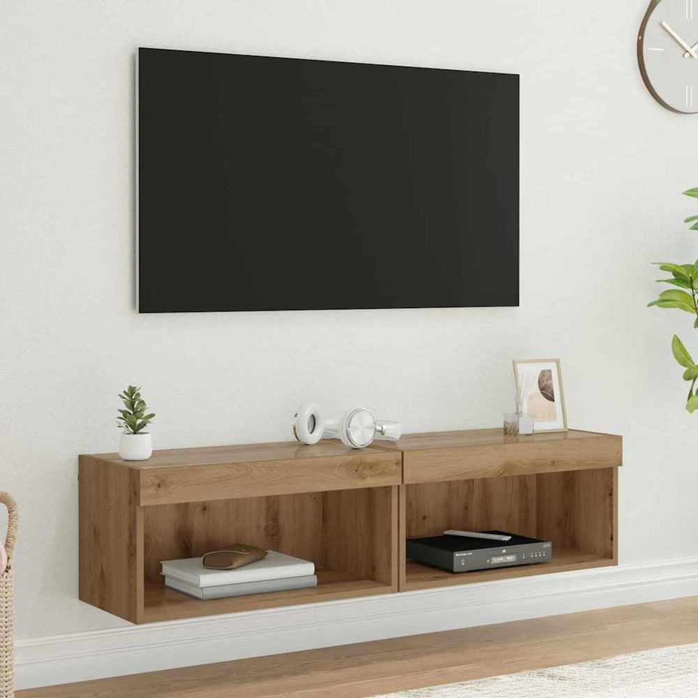 vidaXL Ensemble de meubles TV 2 pcs Chêne artisanat 60 x 30 x 30 cm Bois d'ingénierie