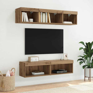 TV-Schrank Set Eiche 60x30 cm