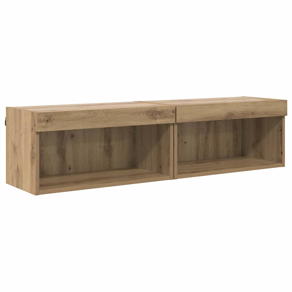 vidaXL Ensemble de meubles TV 2 pcs Chêne artisanat 60 x 30 x 30 cm Bois d'ingénierie