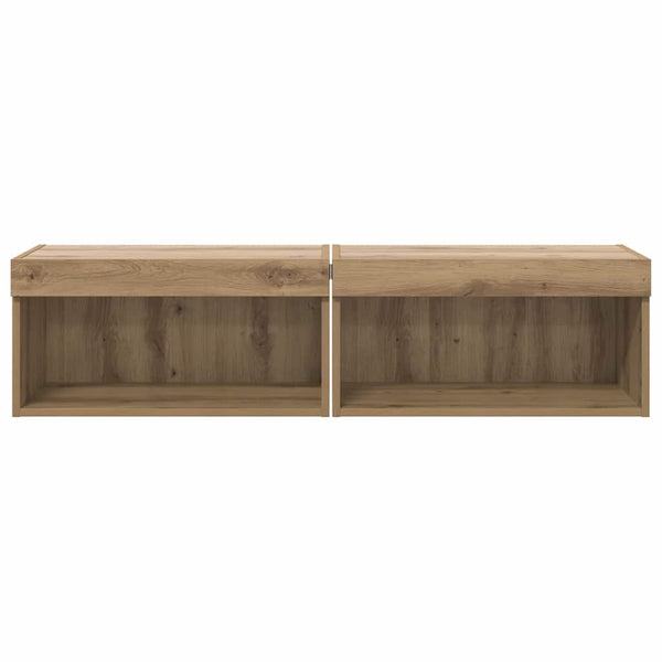 TV-Schrank Set Eiche 60x30 cm