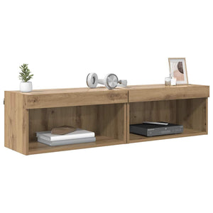 TV-Schrank Set Eiche 60x30 cm