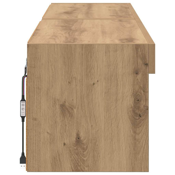 TV-Schrank Set Eiche 60x30 cm