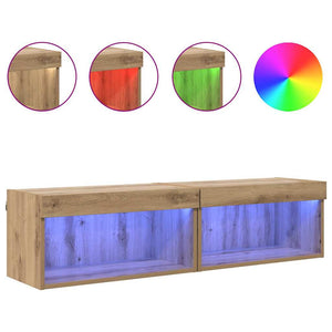TV-Schrank Set Eiche 60x30 cm