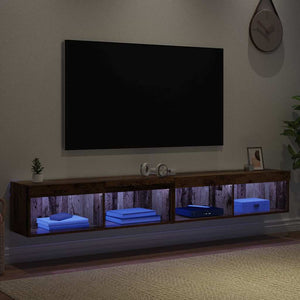vidaXL Meuble TV 2 pcs bois de récupération 100 x 30 x 30 cm bois d'ingénierie
