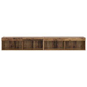 vidaXL Meuble TV 2 pcs bois de récupération 100 x 30 x 30 cm bois d'ingénierie