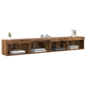 vidaXL Meuble TV 2 pcs bois de récupération 100 x 30 x 30 cm bois d'ingénierie