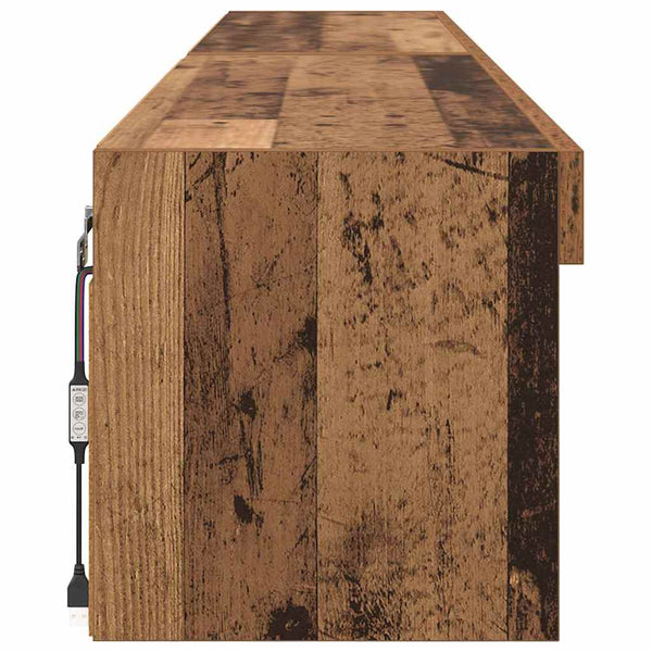 vidaXL Meuble TV 2 pcs bois de récupération 100 x 30 x 30 cm bois d'ingénierie