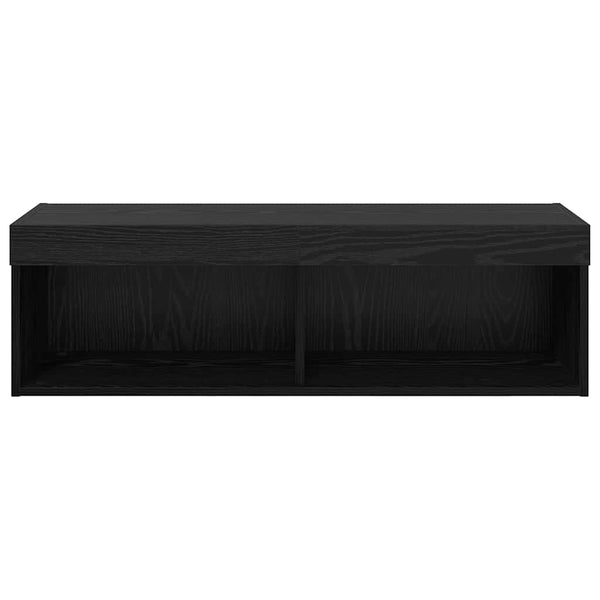 TV-Wandschrank mit LED, Schwarz Eiche