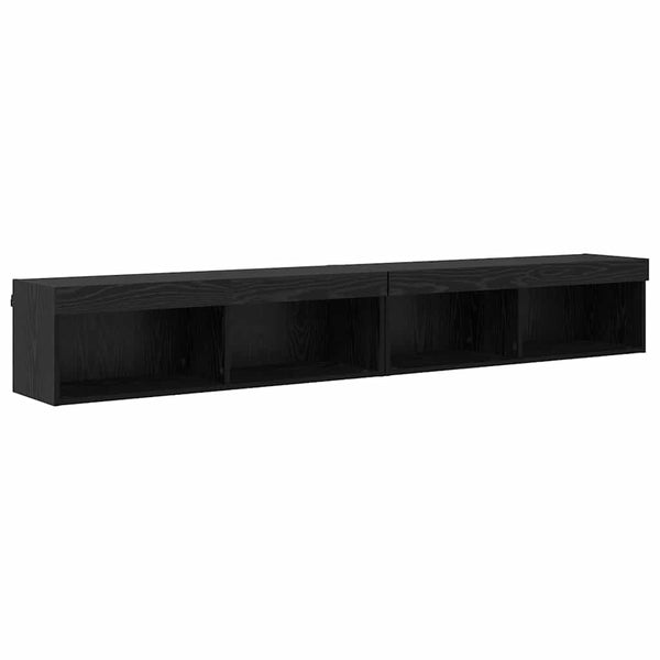 TV-Schrank Set 2tlg. Schwarz Eiche Optik 100cm