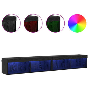 TV-Schrank Set 2tlg. Schwarz Eiche Optik 100cm