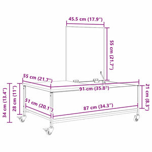 Couchtisch Artisan Eiche 91x55 cm