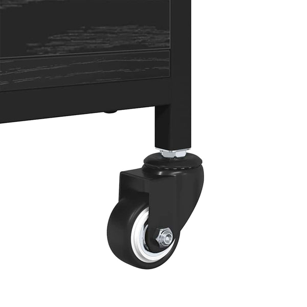 Schwarzer Couchtisch Eichenoptik