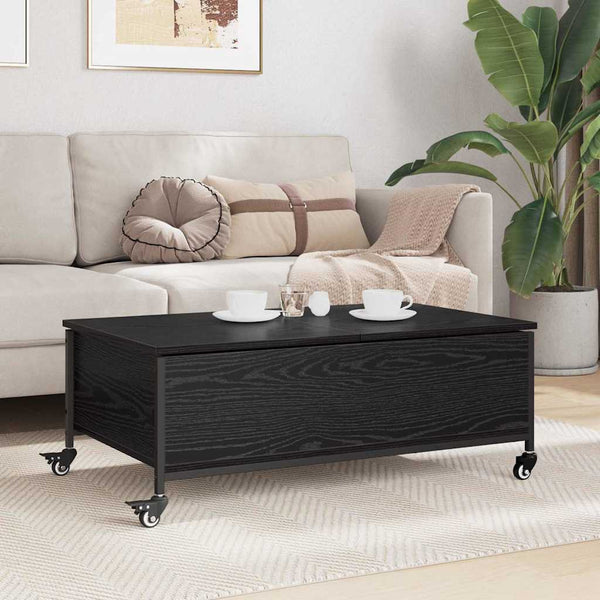 Schwarzer Couchtisch Eichenoptik