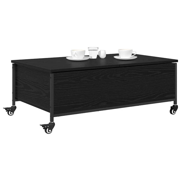 Schwarzer Couchtisch Eichenoptik