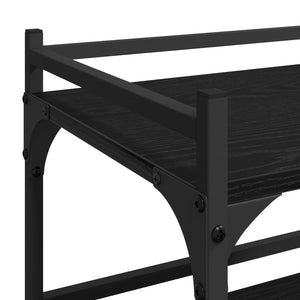 vidaXL Desserte de cuisine noir aspect chêne 50 x 35 x 75,5 cm