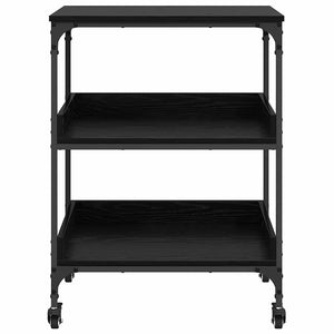 Küchentrolley Schwarz Eichenoptik 60cm