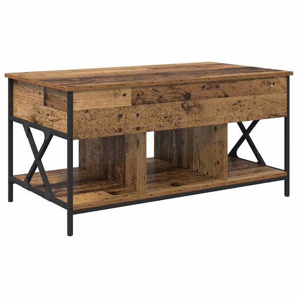 vidaXL Table basse en bois de récupération 100 x 55 x 48,5 cm en bois d'ingénierie