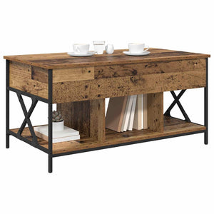 vidaXL Table basse en bois de récupération 100 x 55 x 48,5 cm en bois d'ingénierie