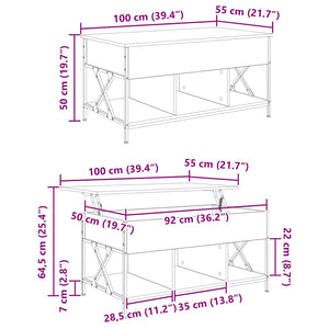 Couchtisch Artisan Eiche 100x55 cm