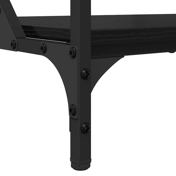 Couchtisch Schwarz Eichenoptik 70x50 cm
