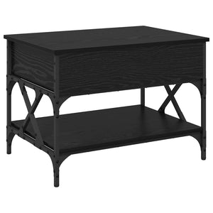 Couchtisch Schwarz Eichenoptik 70x50 cm