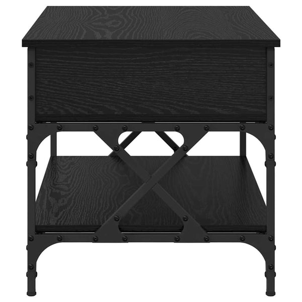 Couchtisch Schwarz Eichenoptik 70x50 cm