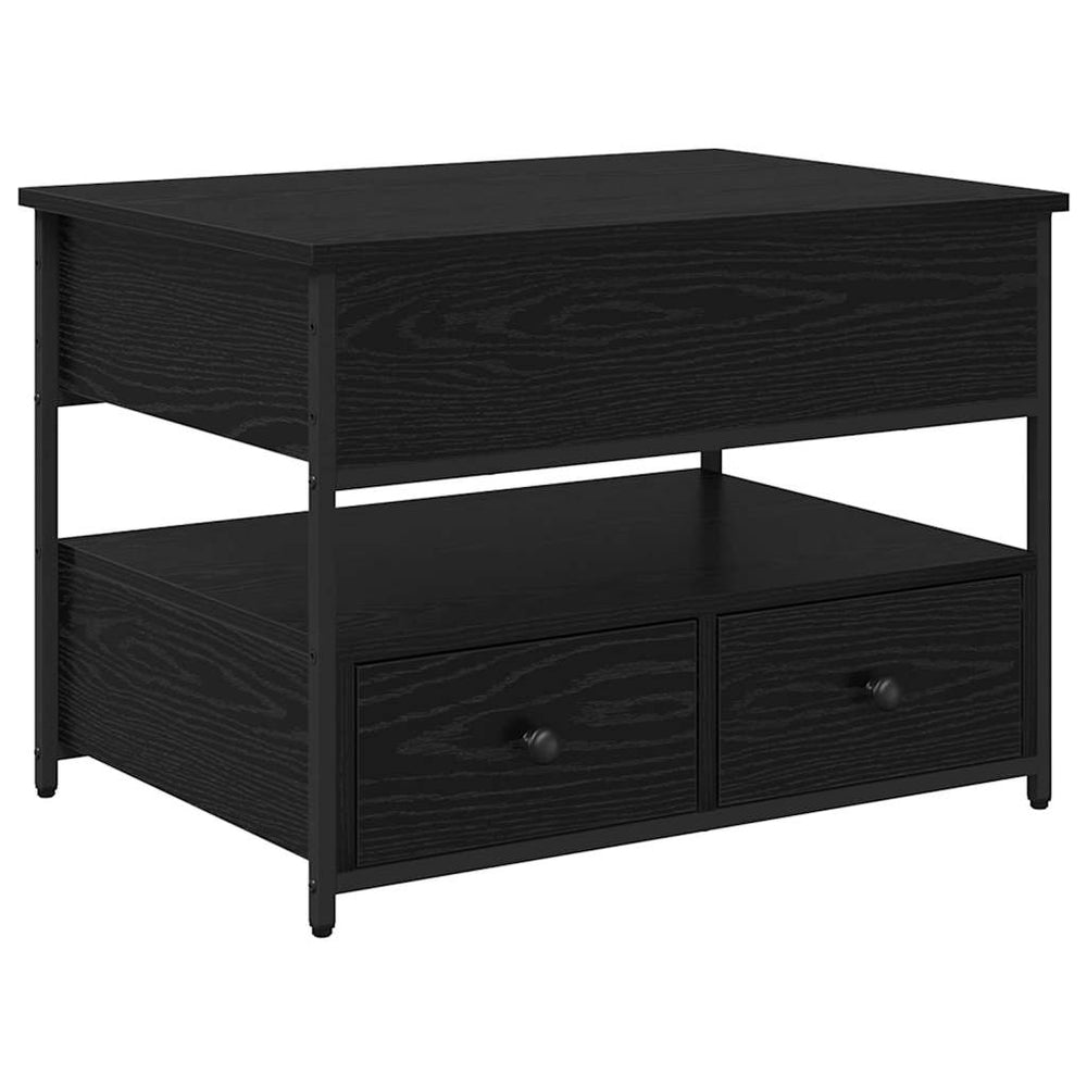 Schwarzer Couchtisch Eichenoptik