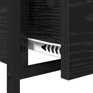Schwarzer Couchtisch Eichenoptik 85 cm