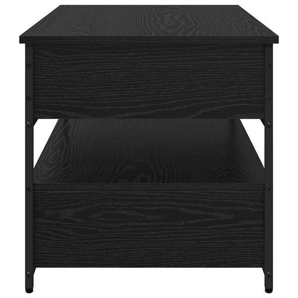 Schwarzer Couchtisch Eichenoptik 85 cm