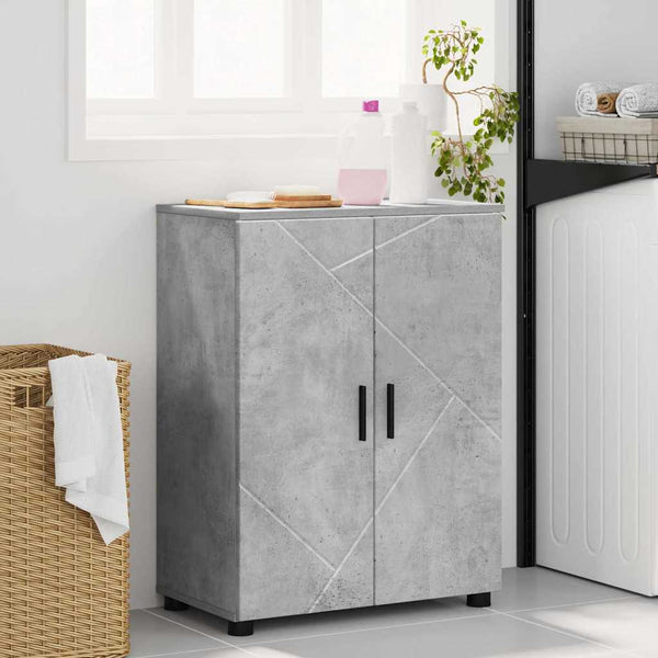 Badezimmerschrank Beton Grau 60x35x80 cm