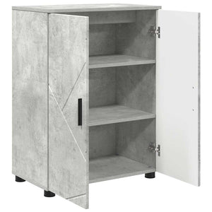 Badezimmerschrank Beton Grau 60x35x80 cm