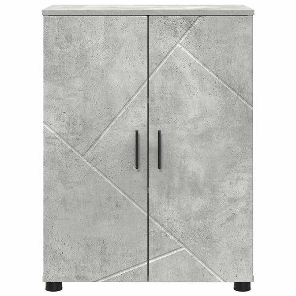 Badezimmerschrank Beton Grau 60x35x80 cm