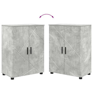 Badezimmerschrank Beton Grau 60x35x80 cm