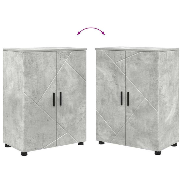 Badezimmerschrank Beton Grau 60x35x80 cm