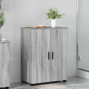Badezimmerschrank Grau Sonoma 60x35x80 cm