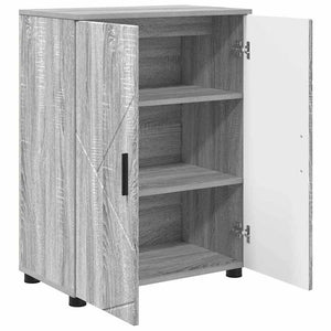 Badezimmerschrank Grau Sonoma 60x35x80 cm