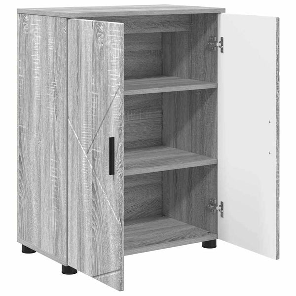 Badezimmerschrank Grau Sonoma 60x35x80 cm