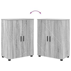 Badezimmerschrank Grau Sonoma 60x35x80 cm