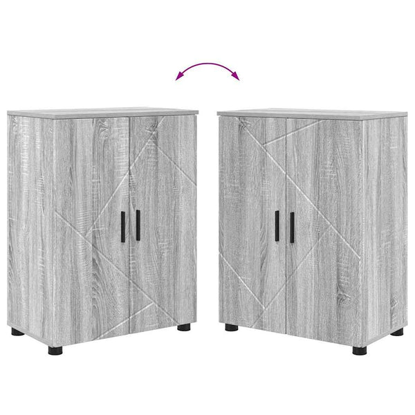 Badezimmerschrank Grau Sonoma 60x35x80 cm