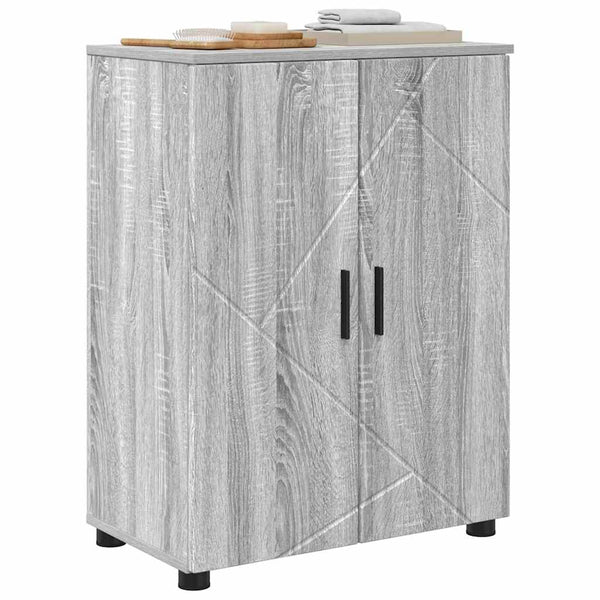 Badezimmerschrank Grau Sonoma 60x35x80 cm
