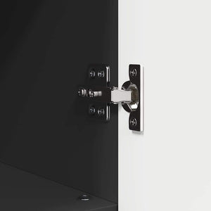 Schwarzer Badezimmerschrank mit Tür