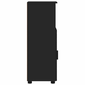 Schwarzer Badezimmerschrank mit Tür