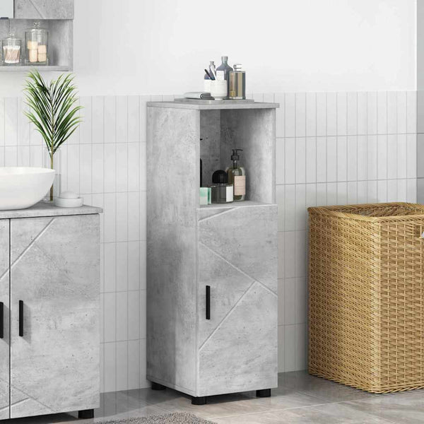 Badezimmerschrank Beton Grau 30x35x95 cm