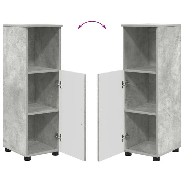 Badezimmerschrank Beton Grau 30x35x95 cm
