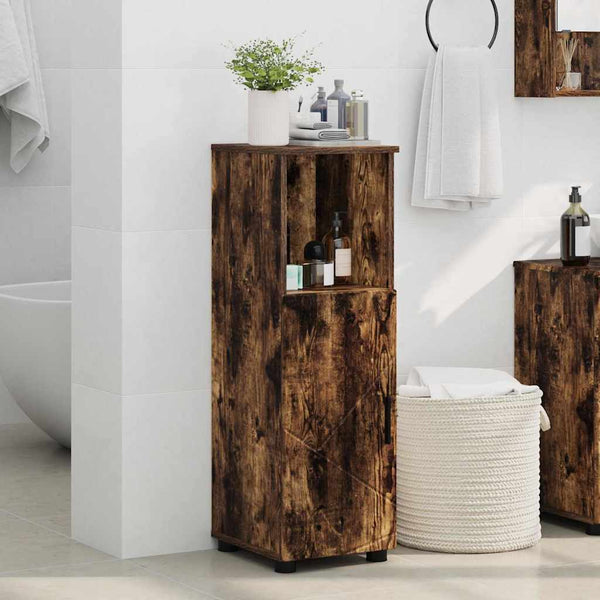 Badezimmerschrank Geräucherte Eiche 30x35x95 cm